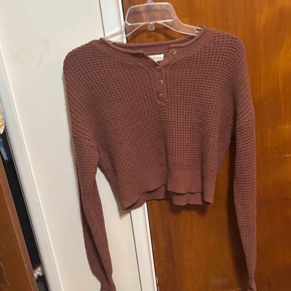 Aeropostale Warm Brown Knit Sweater